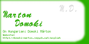 marton domoki business card