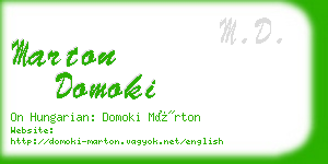 marton domoki business card